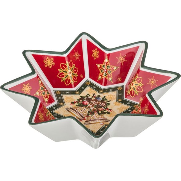 Блюдо "Новогодняя звезда" диаметр 32 см в подарочной упаковке - фото 19383