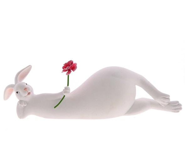Статуэтка "Кролик с цветком" - фото 26535
