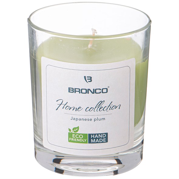 Свеча bronco в стакане ароматизированная оливковая 9*7,5 см - фото 35243