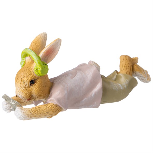 Статуэтка "кролик лежит" 12х4,5х5,5 см - фото 36303
