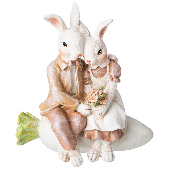 Статуэтка "кролики романтик" 13х7х14 см - фото 36335