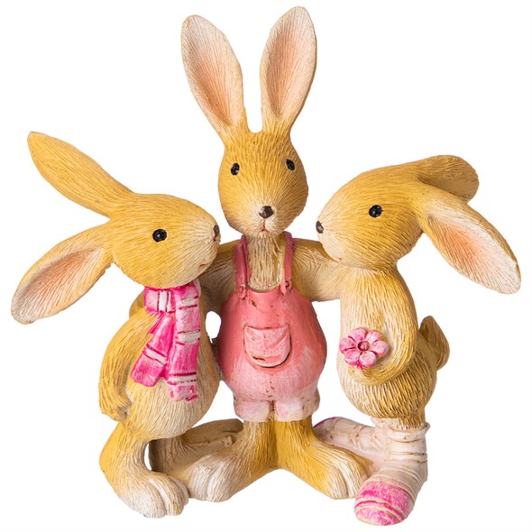 Статуэтка "кролики троица" 11,5х5х11 см - фото 36363