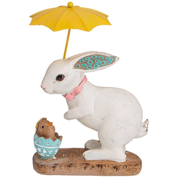 Фигурка "кролик с зонтиком" 13*8*18 см. - фото 36545