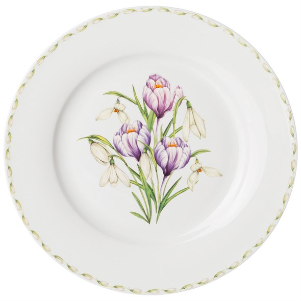 Тарелка закусочная "цветы" 20,5 см - фото 36638