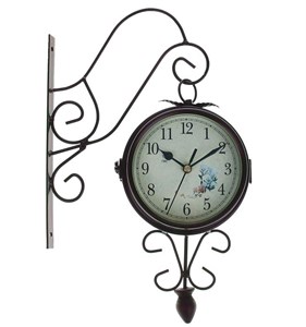 Часы настенные двусторонние металлические диаметр 12 см