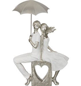 Статуэтка "Влюбленные под зонтом"