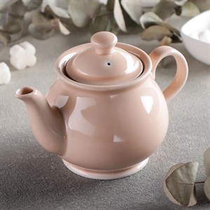 Чайник керамический 400 мл розовый ручной работы