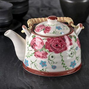 Чайник заварочный "Китайская роза" 600 мл с металлическим ситом