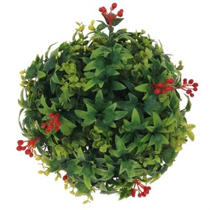 Искусственный цветочный шар зеленый 23 см