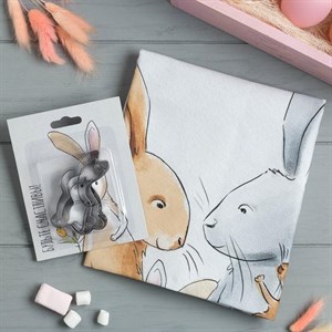 Набор пасхальный "Кролики": полотенце 40х73 см, формочки для выпечки