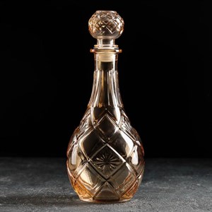 Штоф «Белла», 750 мл, 10×10×28 см, цвет золотой