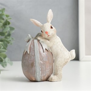 Сувенир "Кролик с яичком с бантом" 11х5,5х8,5 см