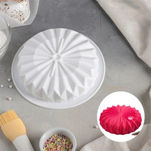 Форма для муссовых десертов и выпечки «Оригами», 18,5×18,5 см, силикон, цвет белый