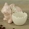 Статуэтка-подставка для яйца  "Пасхальный заяц" розовый - фото 16052