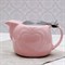 Чайник заварочный с ситом 700 мл розовый - фото 16321