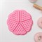Форма для выпечки силиконовая  «Вафля. Сердце», d=18 см, 5 ячеек, цвет МИКС - фото 33351