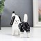 Сувенир керамика "Такса в шортах" бело-чёрный 9,3х5,3х13,7 см - фото 33742