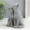 Сувенир "Кот и кошка - умывание" серый 15х8х13 см - фото 34024