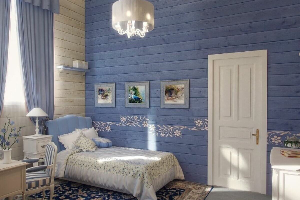 Интерьер белой спальни в деревянном доме (54 фото)