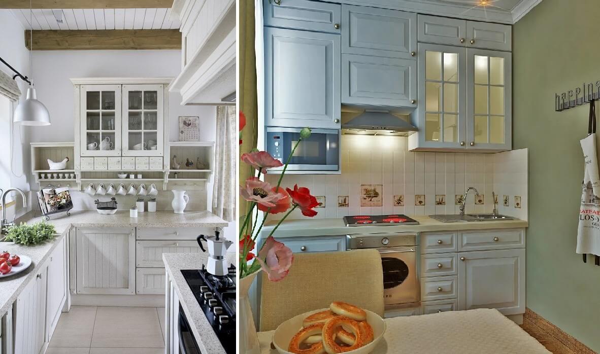 Дизайн маленьких кухонь в стиле прованс (56 фото)