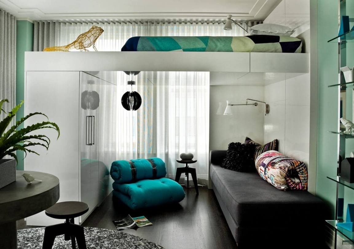 Интерьер в маленькой комнате: цвета, мебель и текстиль