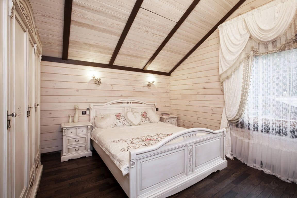 Спальня на даче в морском стиле